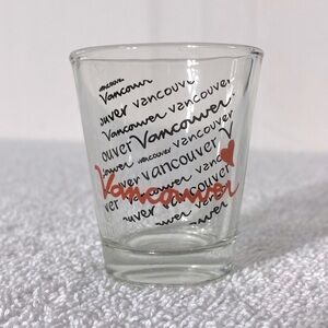5/$35 Vintage Vancouver Clear Shot Glass Souvenir
